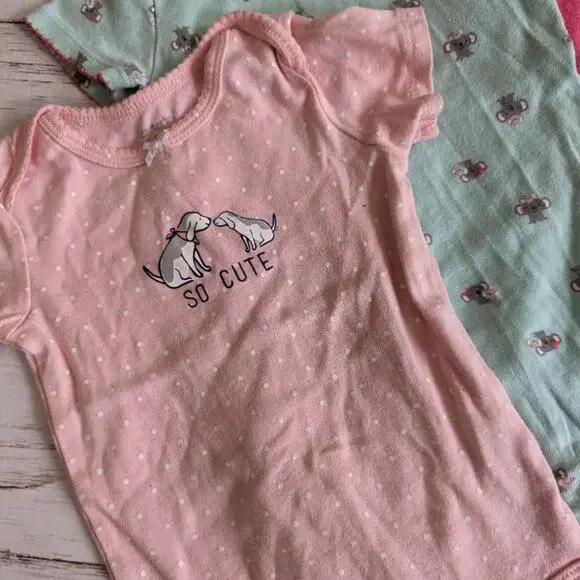 Carter's Toddler Girl Onsie and pant 7 piece bundle sz 12 M - Picture 3 of 6